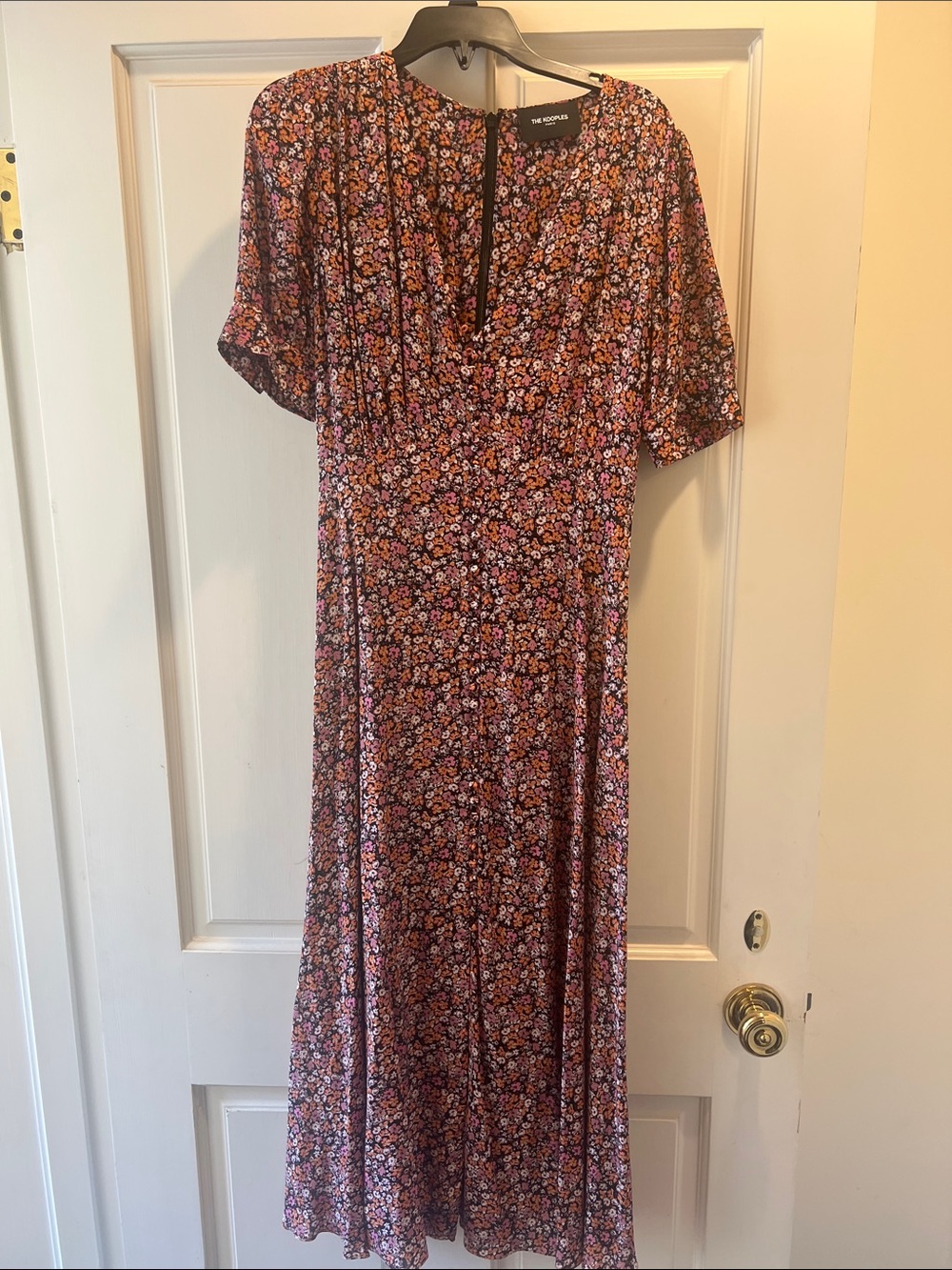 The Kooples Pink Floral Midi Dress
